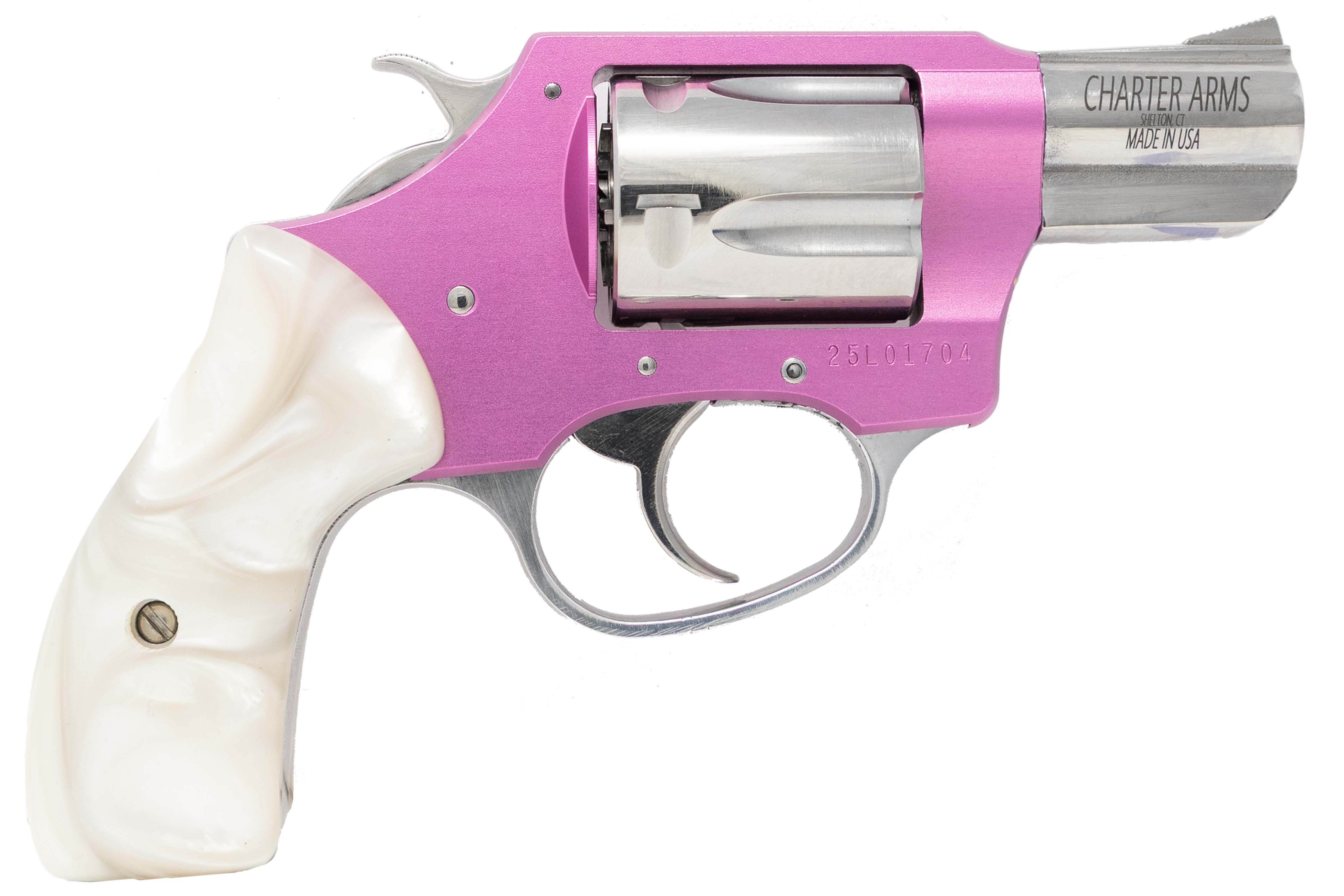 Charter Arms Chic Lady Revolver 38 Spl. Pink/Hi-Polish Full Grip 2 in. 5 rd. - 53839 - 678958538397