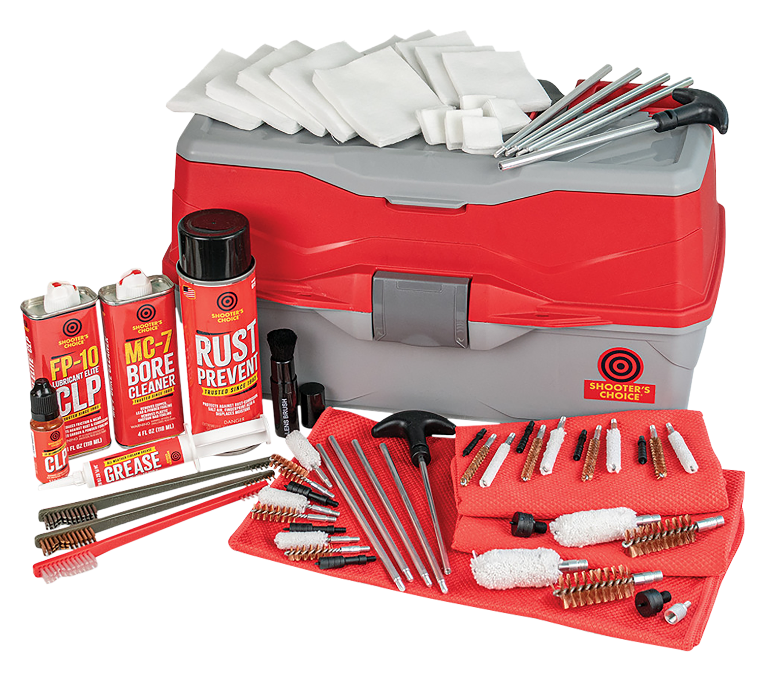 Shooters Choice 900MC Bullseye Box Cleaning Kit Multi-Caliber/12 Gauge Firearm Type Universal Nylon/Bronze/Stainless Steel Bristle