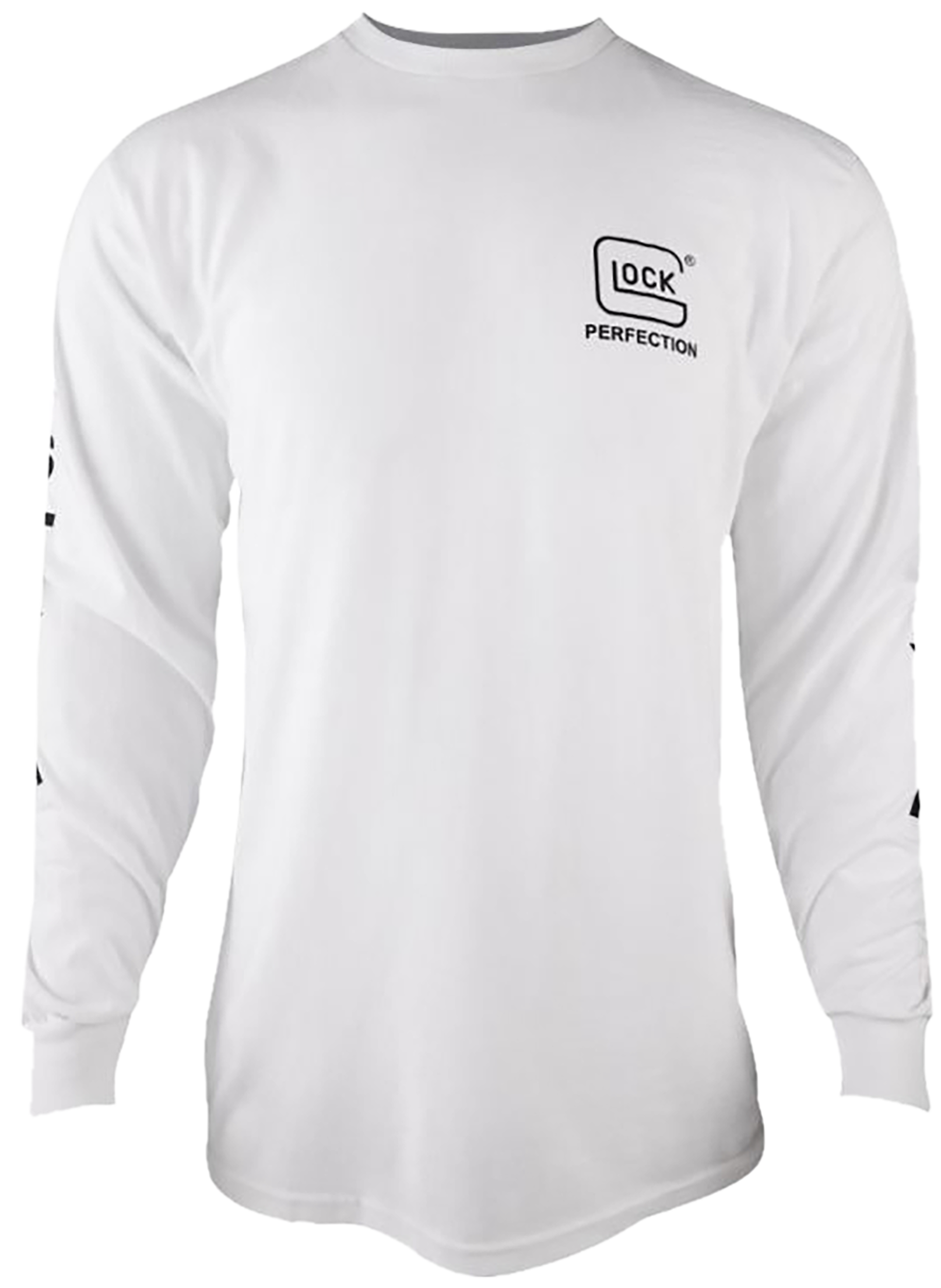 Glock AP96095 Perfection Long Sleeve Tee White Pre-Shrunk Cotton Long Sleeve XL