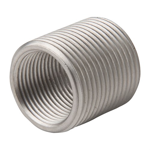 SHOULDERLESS THREAD ADAPTER 1/2-28TO5/8-24 STAINLESS STEEL