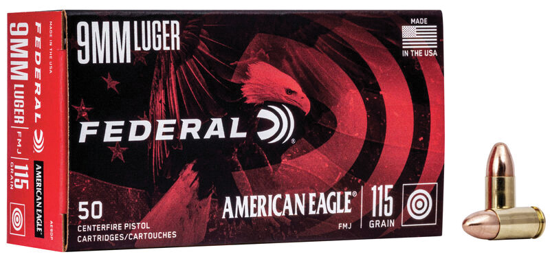 AmerEagle 9mm 115gr FMJ 