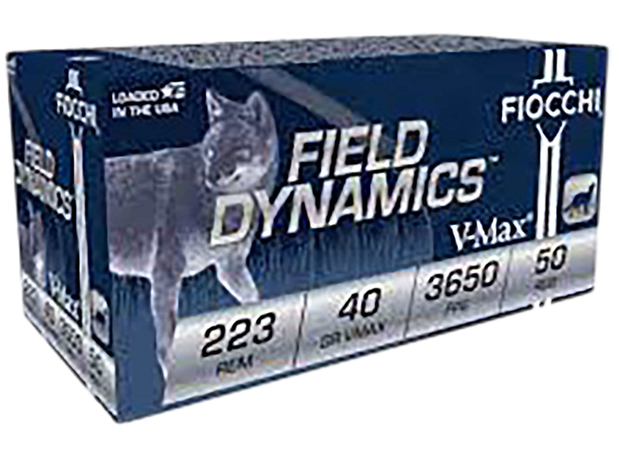 Fiocchi 223FHVB Field Dynamics  223Rem 40gr Hornady V-Max 50/4 *Sold as case