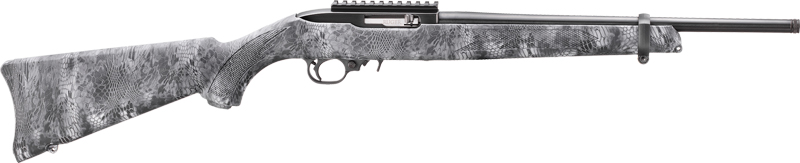 Ruger 31215 10/22  Carbine 22 LR 10+1 16.12" Satin Black Steel Threaded Barrel, Steel Receiver w/Scope Rail, Fixed Kryptek Typhon Camo Synthetic Stock