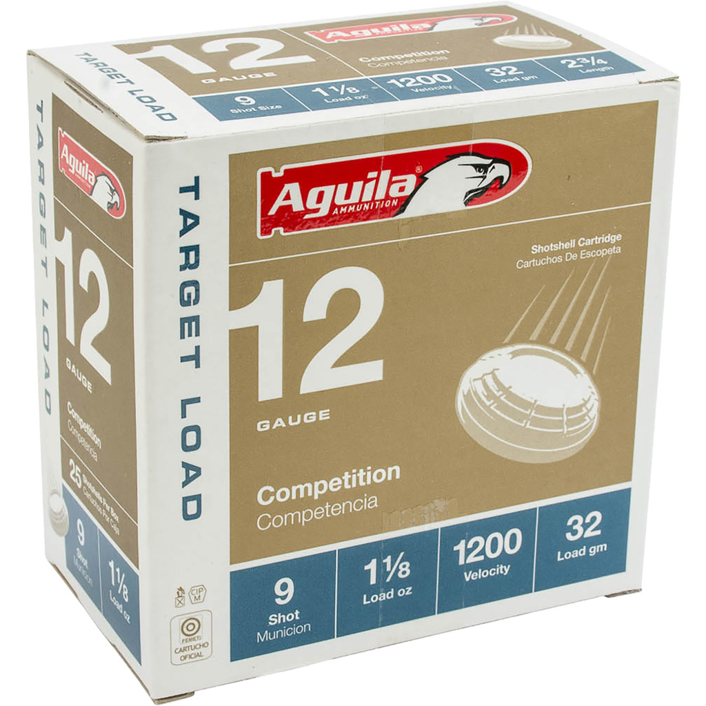 Aguila Target Shotgun Load 12 ga. 2.75 in. 1 1/8 oz. Heavy 9 Shot 25 rd.