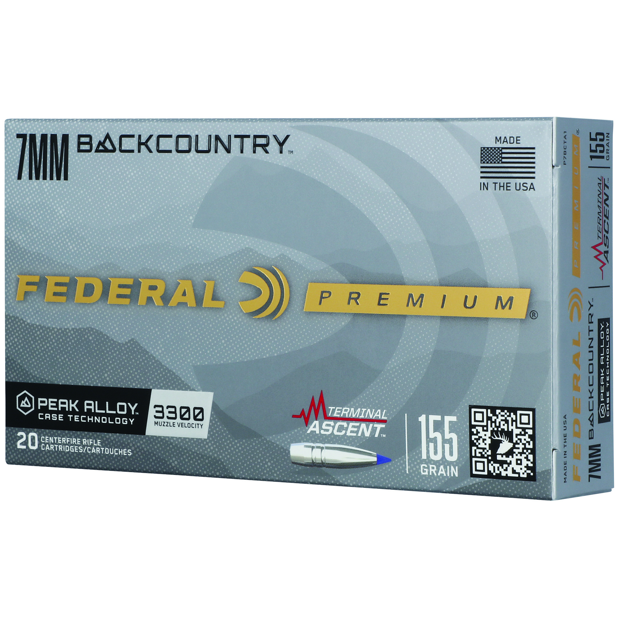 Federal P7BCTA1 BackCountry  7mm BC 155gr 20 Per Box/10 Case