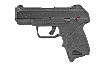 Ruger 3829 Security-9 Compact 9mm Luger  3.42" Barrel 10+1, Black Nylon Grip Frame With Picatinny Acc. Rail, Black Oxide Steel Slide, Hogue Beavertail HandALL Grip Sleeve, Manual Safety - 3829 - 736676038299