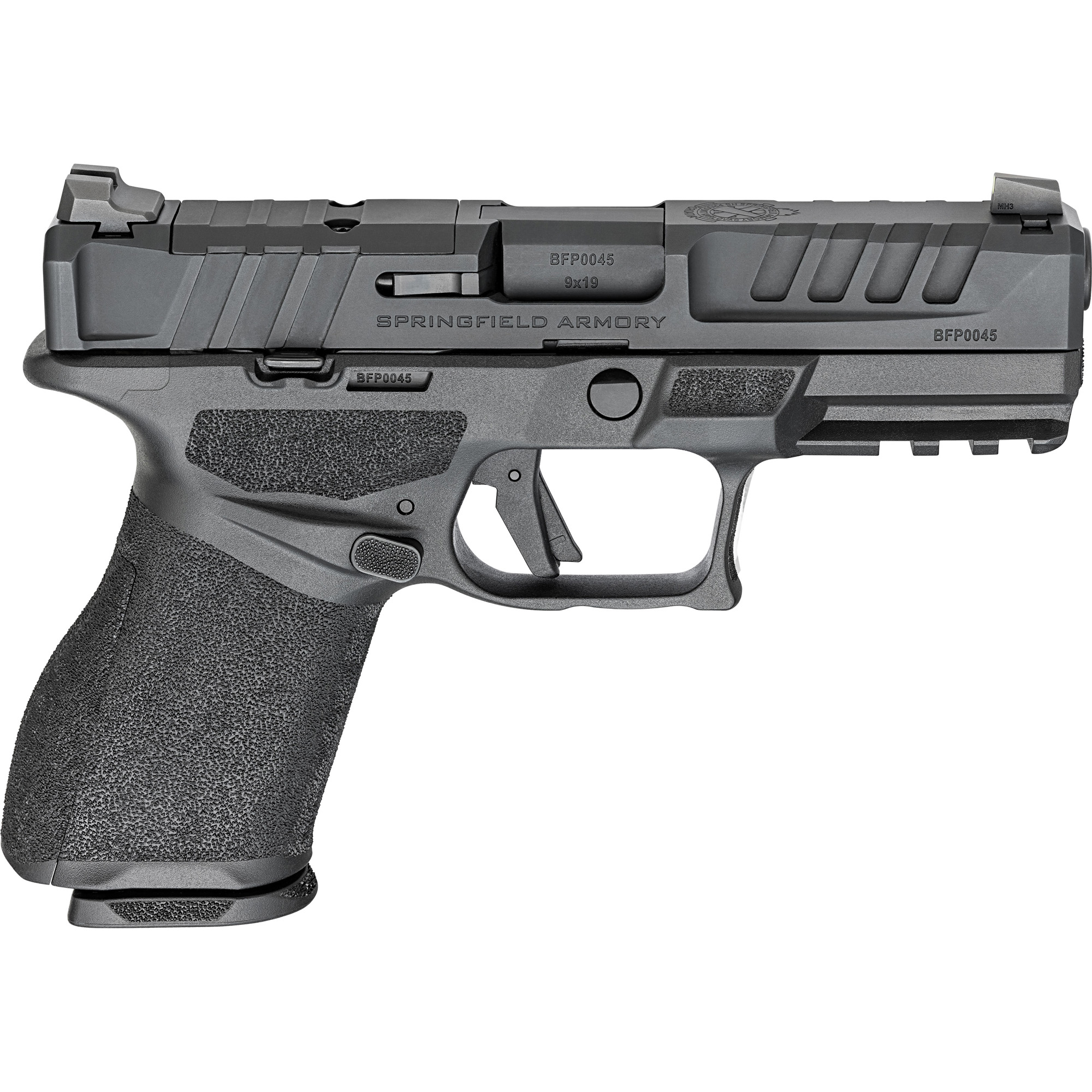 Springfield Armory EC9409BU Echelon  Compact 9mm Luger 15+1 18+1 4" Black Melonite Steel Barrel & Optic Ready/Serrated Slide, Black Polymer Frame w/Picatinny Rail, Textured Grip, Ambidextrous - EC9409BU - 706397981860
