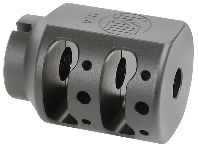 Midwest Industries Alpha Tank Brake 1/2x28 9mm Tool Steel Stainless Matte