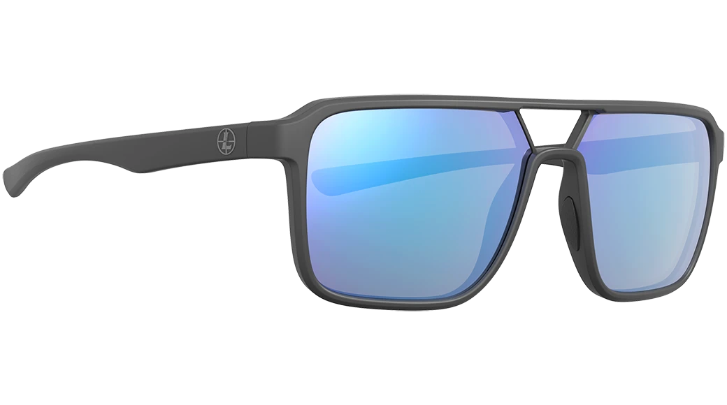Leupold 182674 Performance Wear Bridger Blue Mirror Lens Polycarbonate Dark Gray Frame