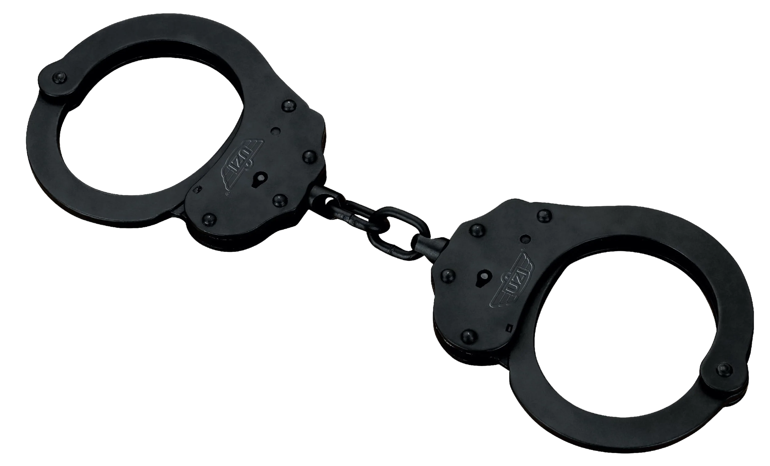 Uzi Accessories UZIHCEUBCNIJ Handcuffs NIJ Black Steel Includes 2 Keys