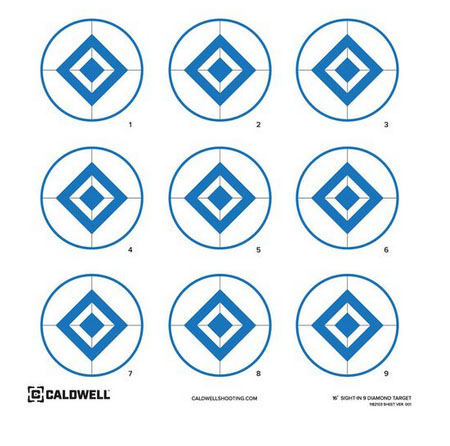 Caldwell Paper Target 16 9 Diamond Blu 10pk