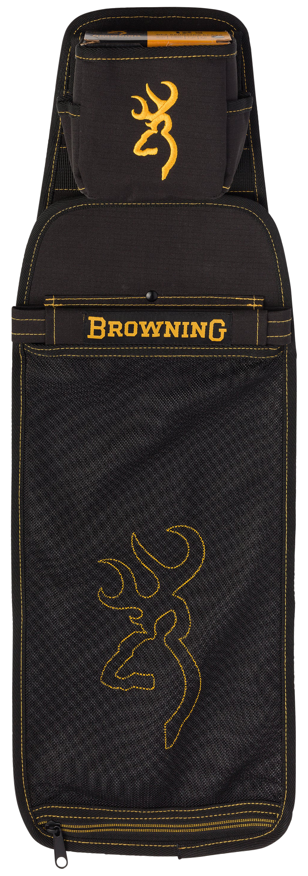 Browning 121095897 Shotshell Pouch  Black/Gold Ripstop Ambidextrous                                                                                                                                     
