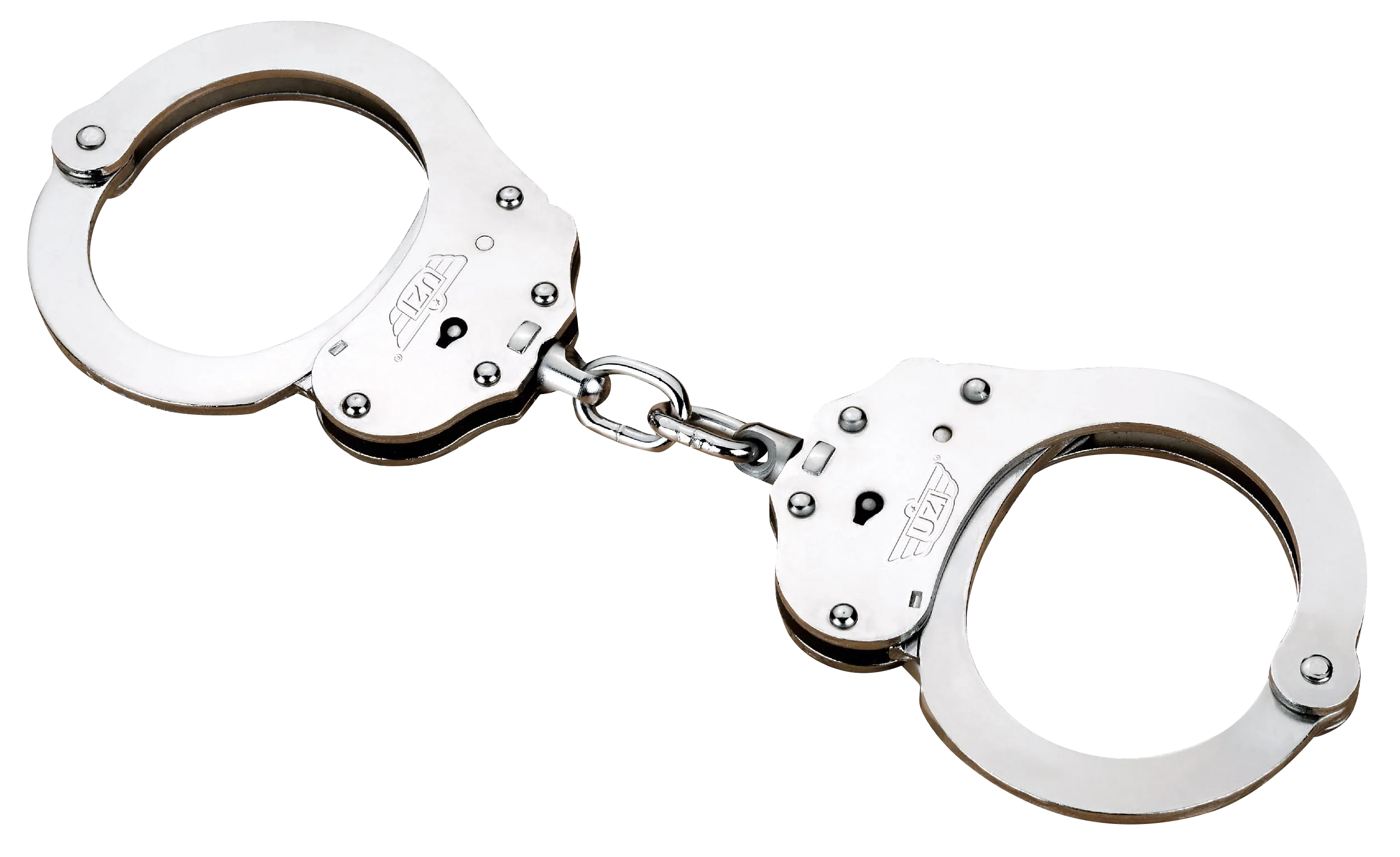Uzi Accessories UZIHCEUSCNIJ Handcuffs NIJ Silver Steel Includes 2 Keys