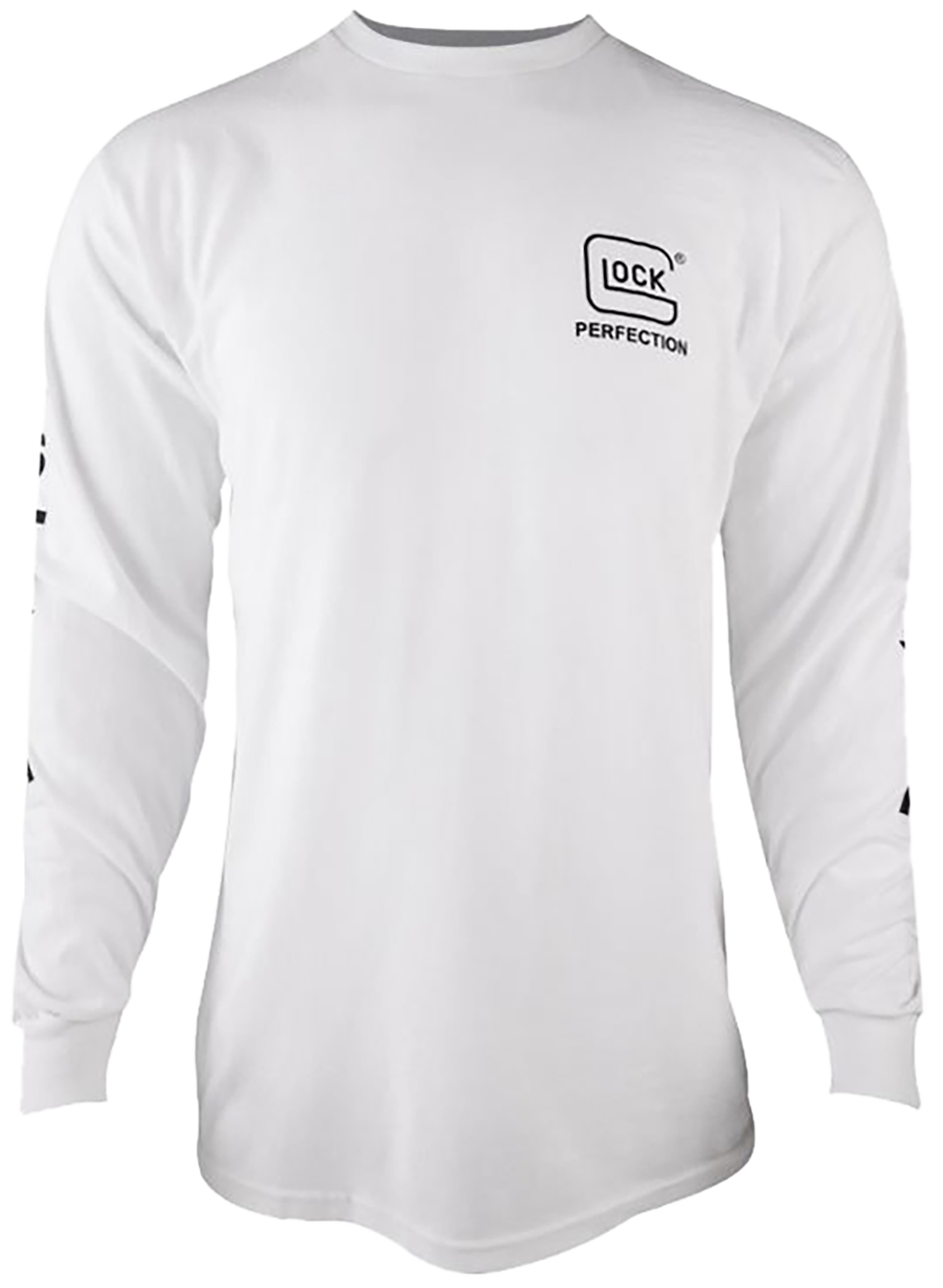 Glock AP96093 Perfection Long Sleeve Tee White Pre-Shrunk Cotton Long Sleeve Medium
