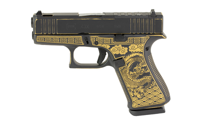 Glock G43X 9mm Luger 3.41in Barrel 10rd Distressed Black and Gold Cerakote - 300-118-0300-08 - 810105516296
