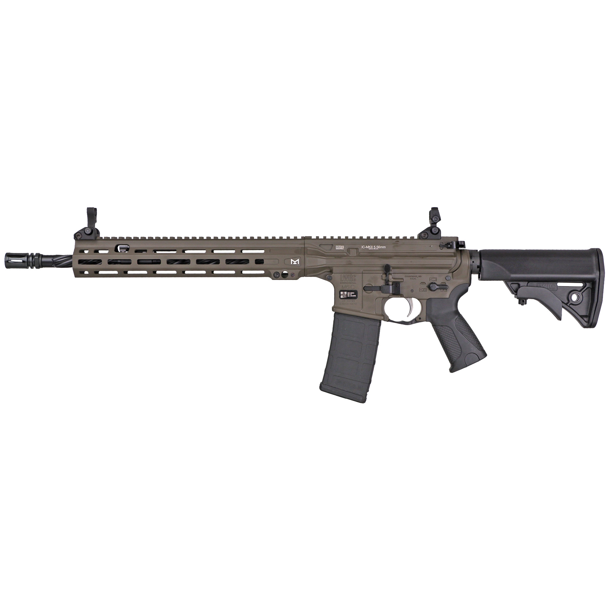 LWRC Icmkii 5.56x45 NATO 16.1" 30 Rounds Patriot Brown Matte