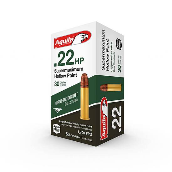Aguila Supermaximum 22 Long Rifle Hollow Point 30 Grain 50 Rounds