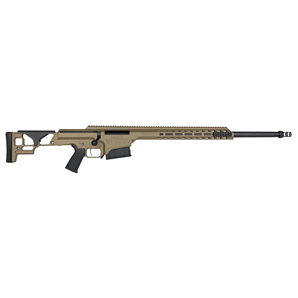 Barrett MRAD Smr 6.5 Creedmoor 24in 10rd Tungsten Grey FDE Fixed Stock Suppressor Compatible Muzzle Brake 7 Slot MLOK Rail - 18521 - 810021510873