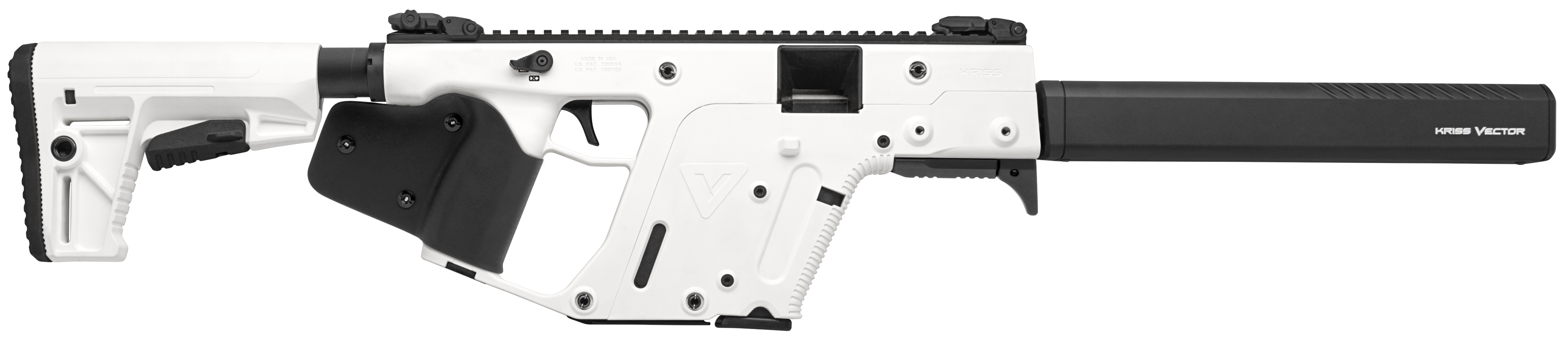 Kriss Vector CRB G2 9mm Luger 16in 10rd Alpine White receiver Fixed Stock California Paddle Grip