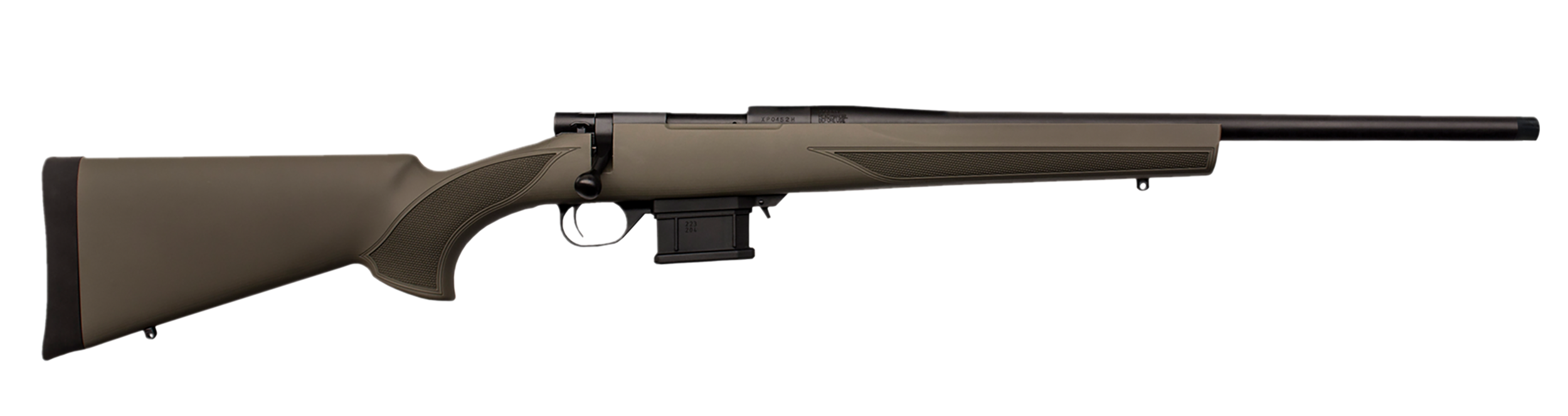Howa HMA6ARCGHBY 1500 Mini Action Youth 6mm ARC 20" Black Heavy Threaded Barrel, Black Drilled & Tapped Steel Receiver, Fixed HTI Green Synthetic Stock - HMA6ARCGHBY - 682146886023