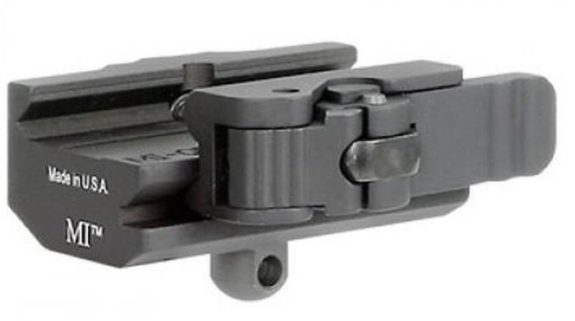 Midwest Industries Quick Detach Aluminum Bipod Mount - Black | Fits Harris Type Bipods