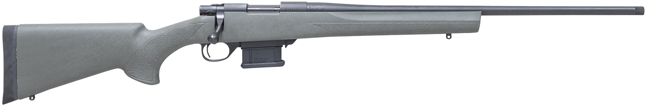 Howa HMA6ARCGYTH 1500 Mini Action Youth 6mm ARC 22" Black Steel Threaded Barrel, Black Drilled & Tapped Steel Receiver, Fixed HTI Green Synthetic Stock