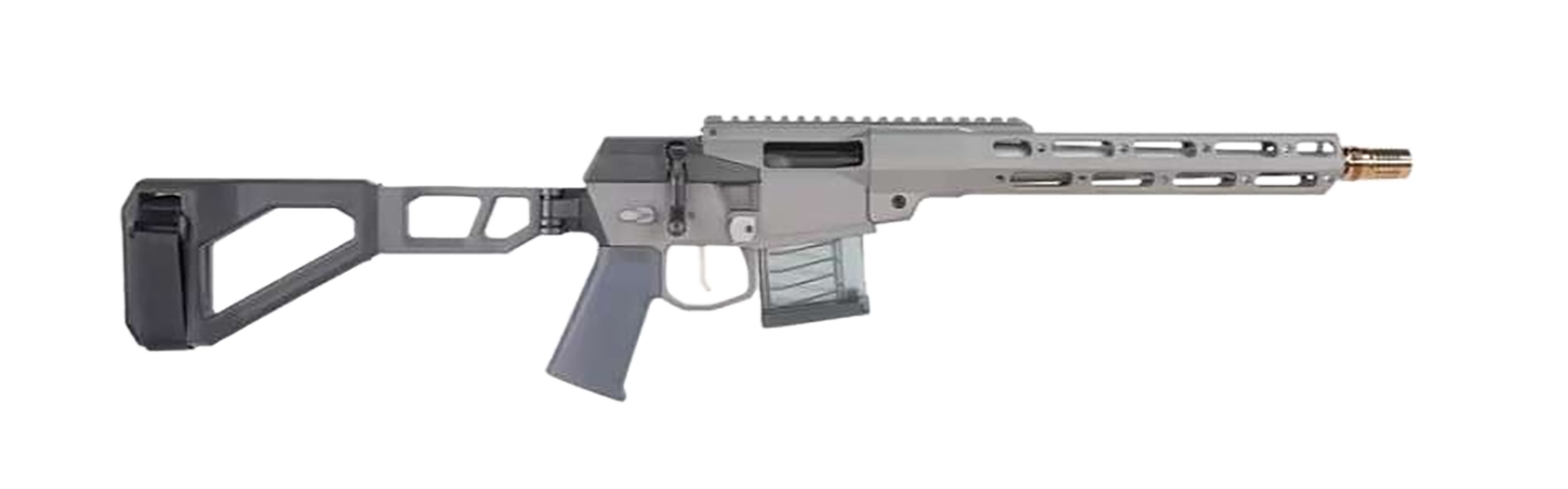 Q LLC Mini Fix 5.56 NATO 12" 6 lbs Gray Tapered Threaded Barrel Adjustable Folding Stock - MINIFIX55612INPISTOL - 810152960134