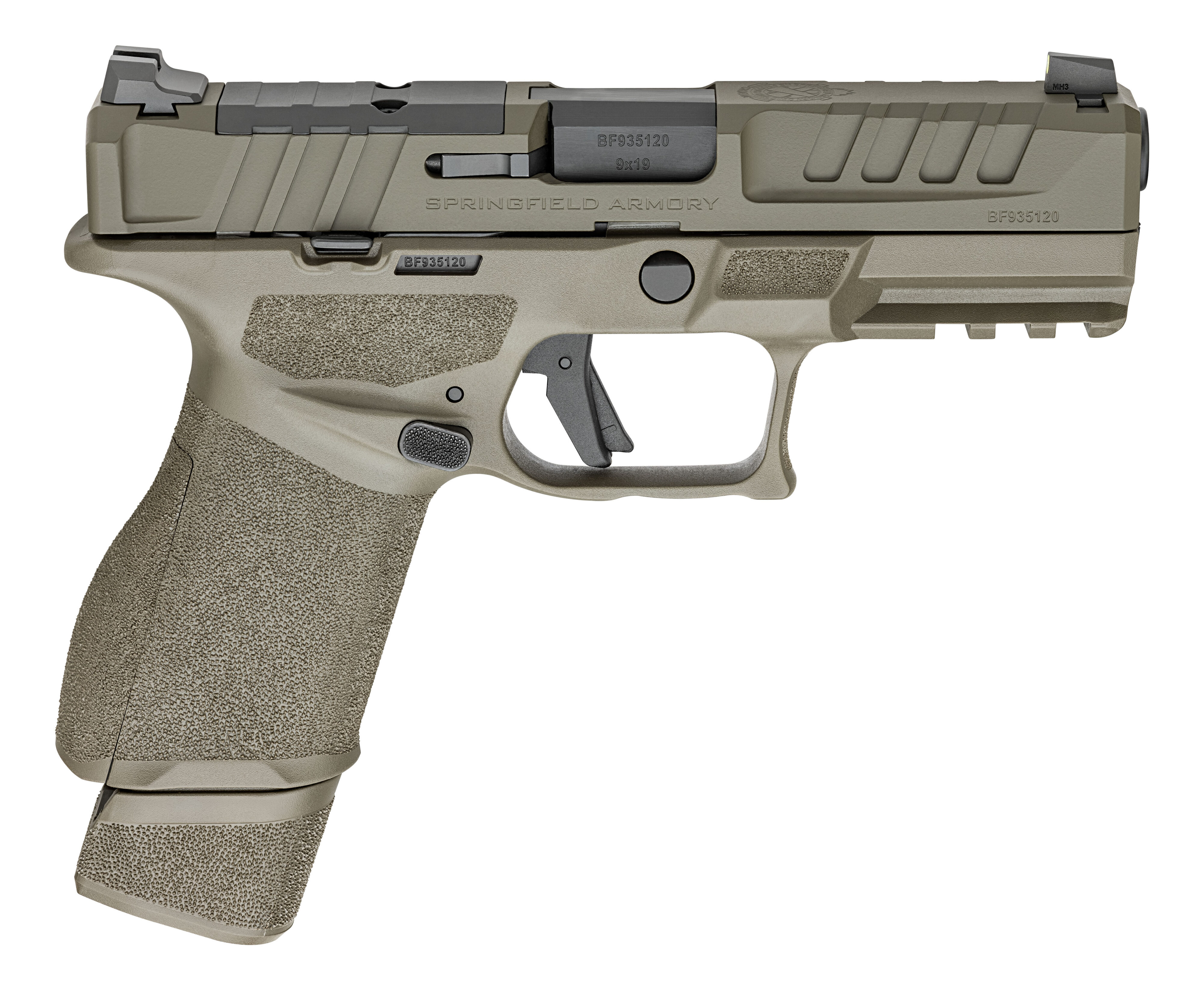Springfield Armory Spr Echelon 9mm 4 inch 15/18rd OD Green