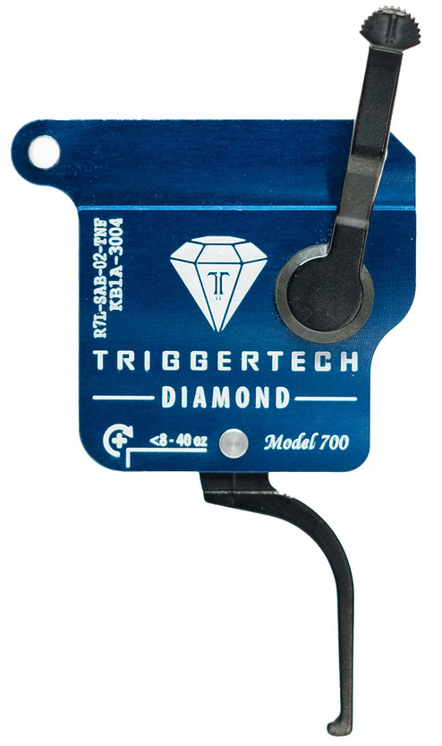 TriggerTech R7LSAB02TNF Diamond  Black Flat Straight Fits Remington 700