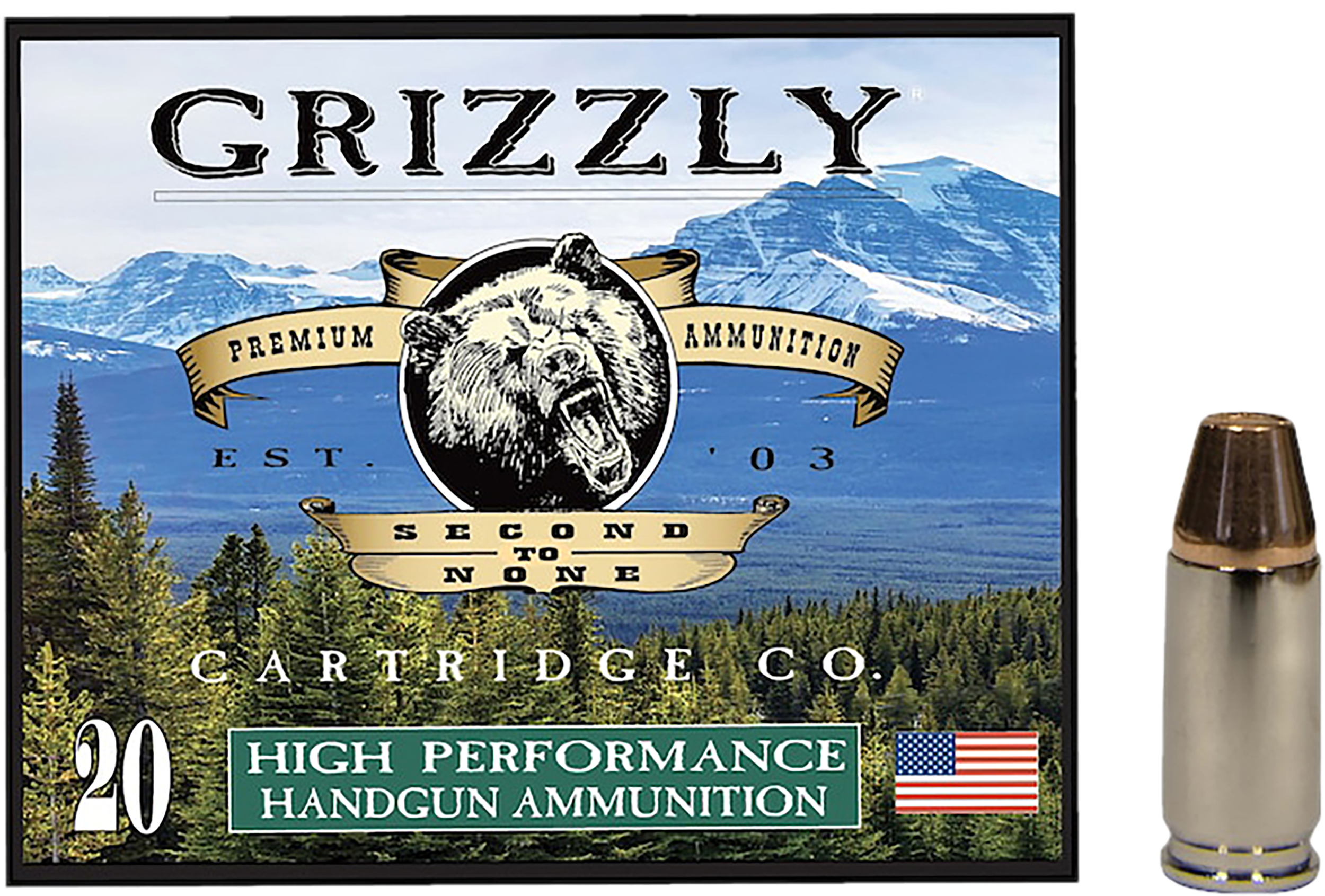 Grizzly Ammo GC9+P+CM7   9mm+P 124gr Full Metal Jacket Flat Point 20 Per Box/10 Case