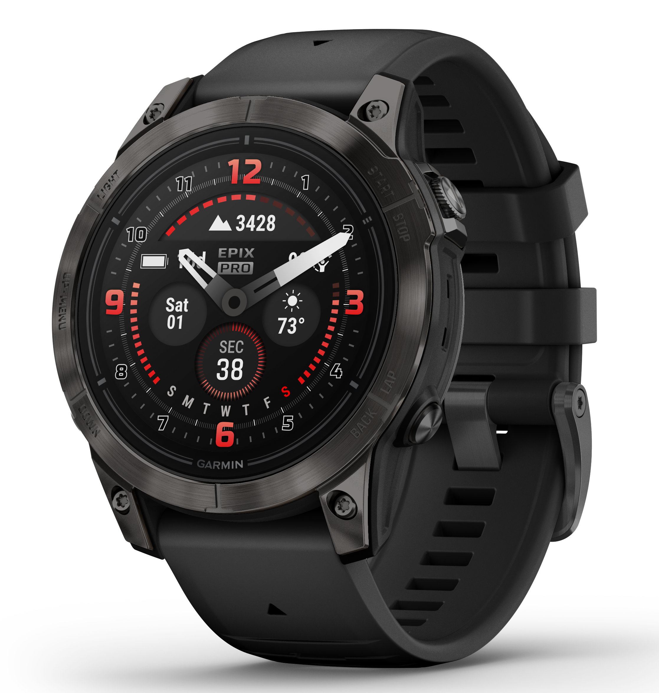 Garmin 0100280310 epix Pro Gen 2 Sapphire Edition GPS/Smart Features 32GB Memory, Black, Band Size 47mm, Compatible w/ iPhone/Android