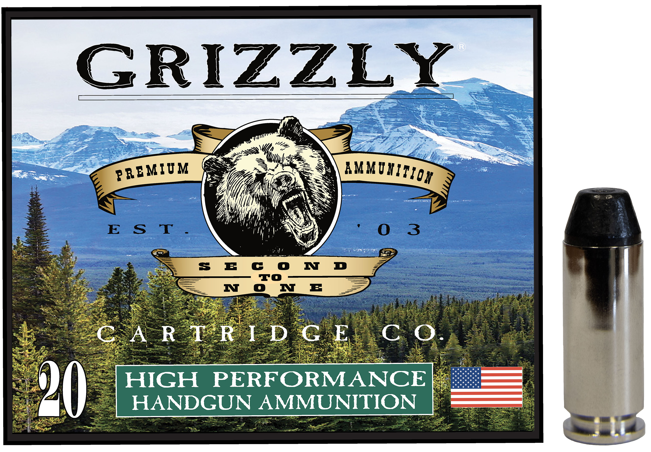 Grizzly Ammo GC10M10 10mmAuto 220gr Full Metal Jacket Flat Point 20 Per Box/10 Case Grizzly Ammo GC10M10 10mmAuto 220gr Full Metal Jacket Flat Point 20 Per Box/10 Case