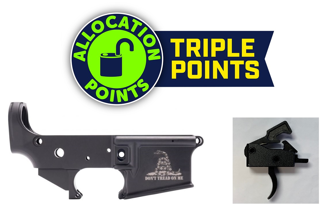 Anderson AM-15 Forged Stripped AR15 Lower Receiver - Black | Don't Tread On Me Logo | Retail Packaging Bundled w/ Tactical Superiority Curved Drop-In Trigger