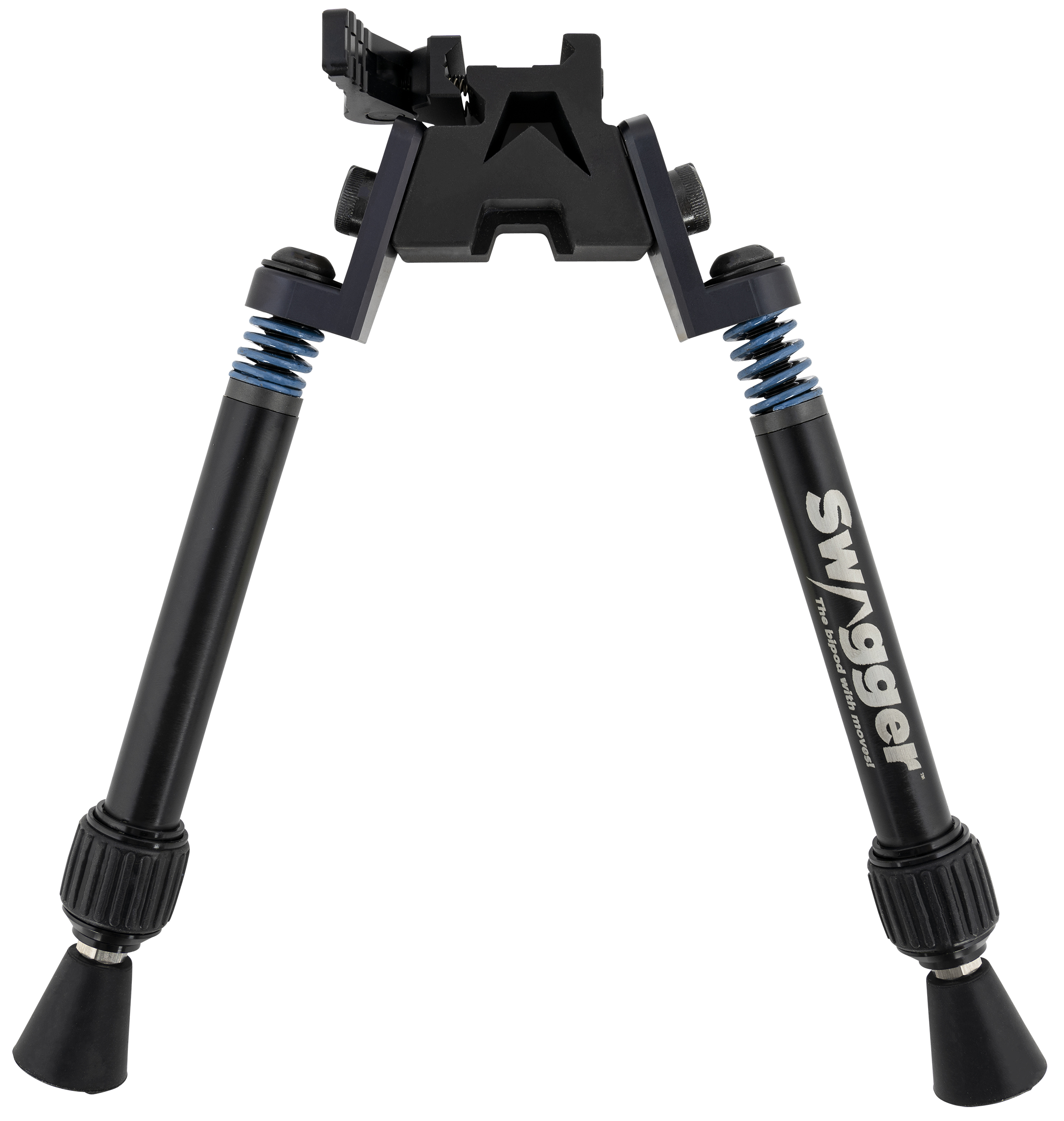 Swagger SWAGBPSFR10 SFR10 Flex to Rigid QD Bipod with Black Finish, Picatinny Attachment & 6-10.50" Vertical Adjustment