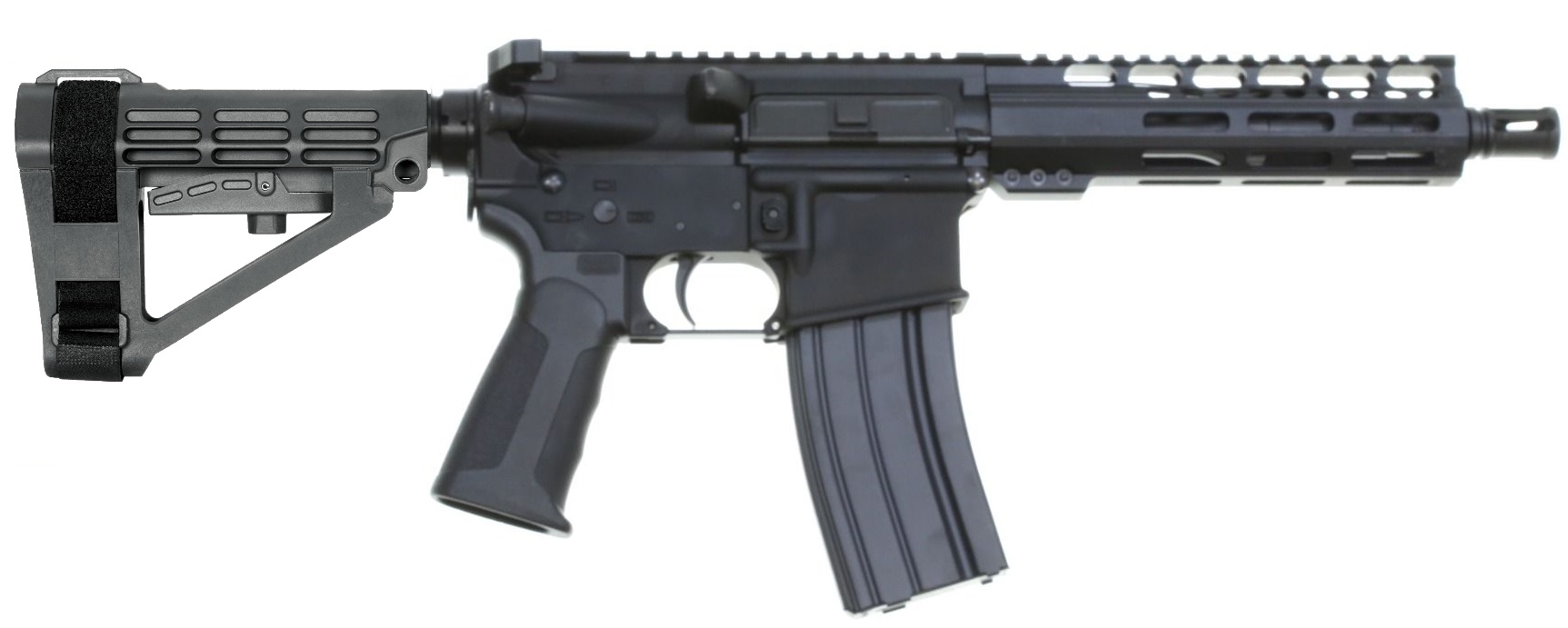 CBC PS2 Forged Aluminum AR Pistol - Black | .223 Wylde | 7.5" barrel | 7" M-LOK Rail | SBA4 Brace