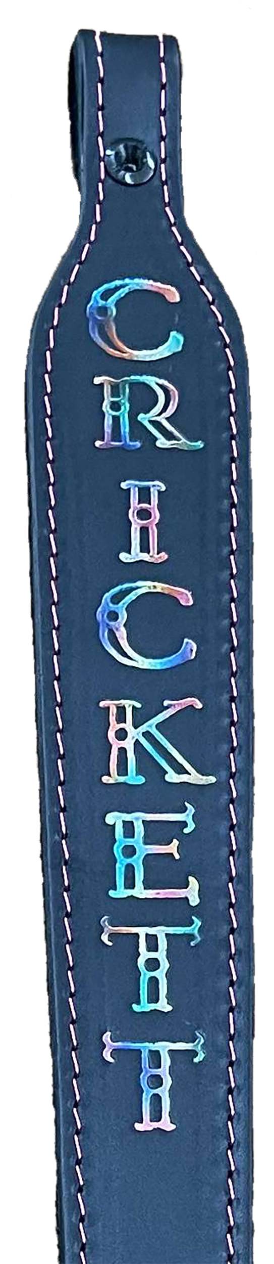 Crickett KSA802 Rifle Sling  Black w/ Pink Stitching Leather, 23" L x 1.75" W