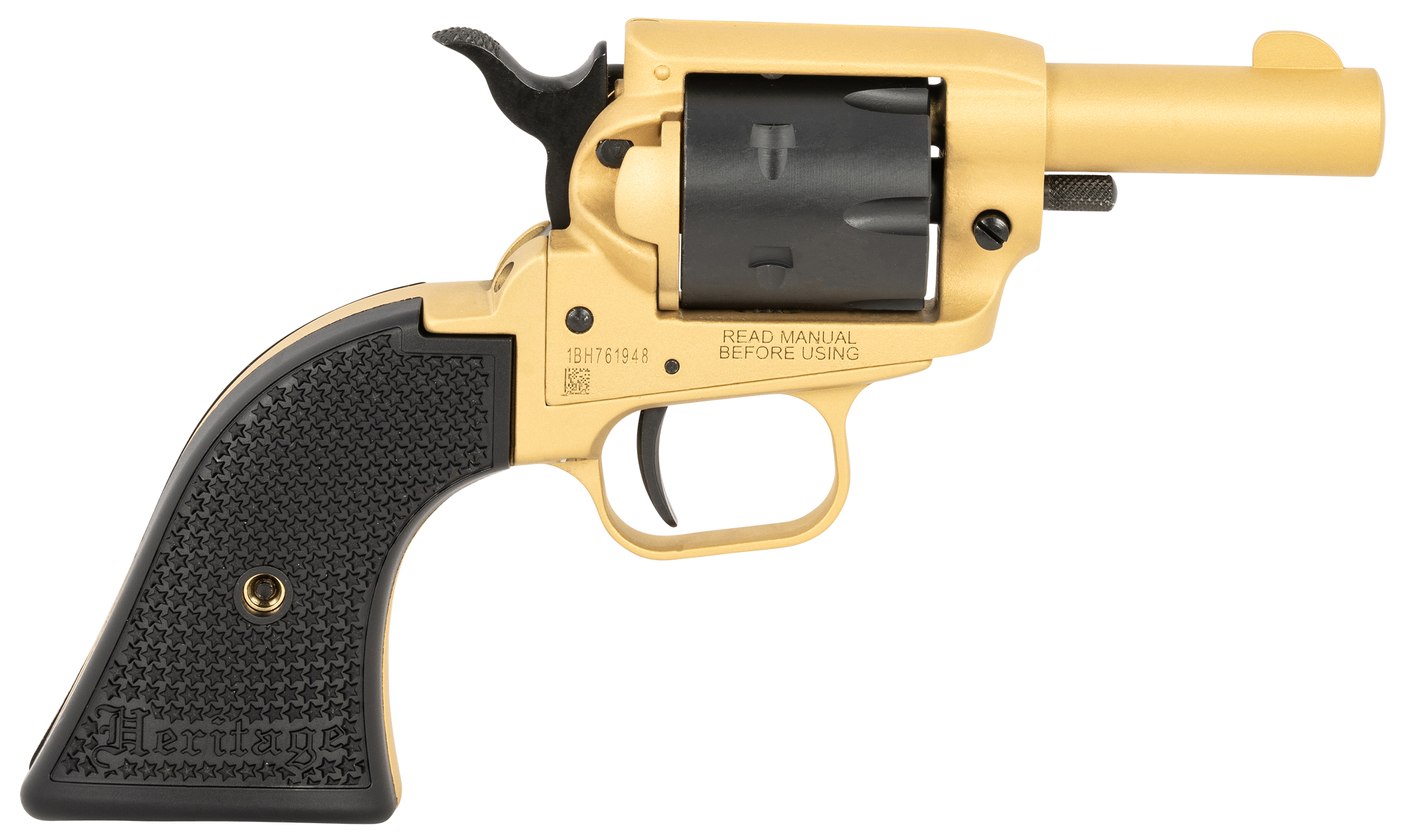 Heritage Barkeep Cerakote Revolver 22 LR. 2 in. Gold/Black 6 rd.