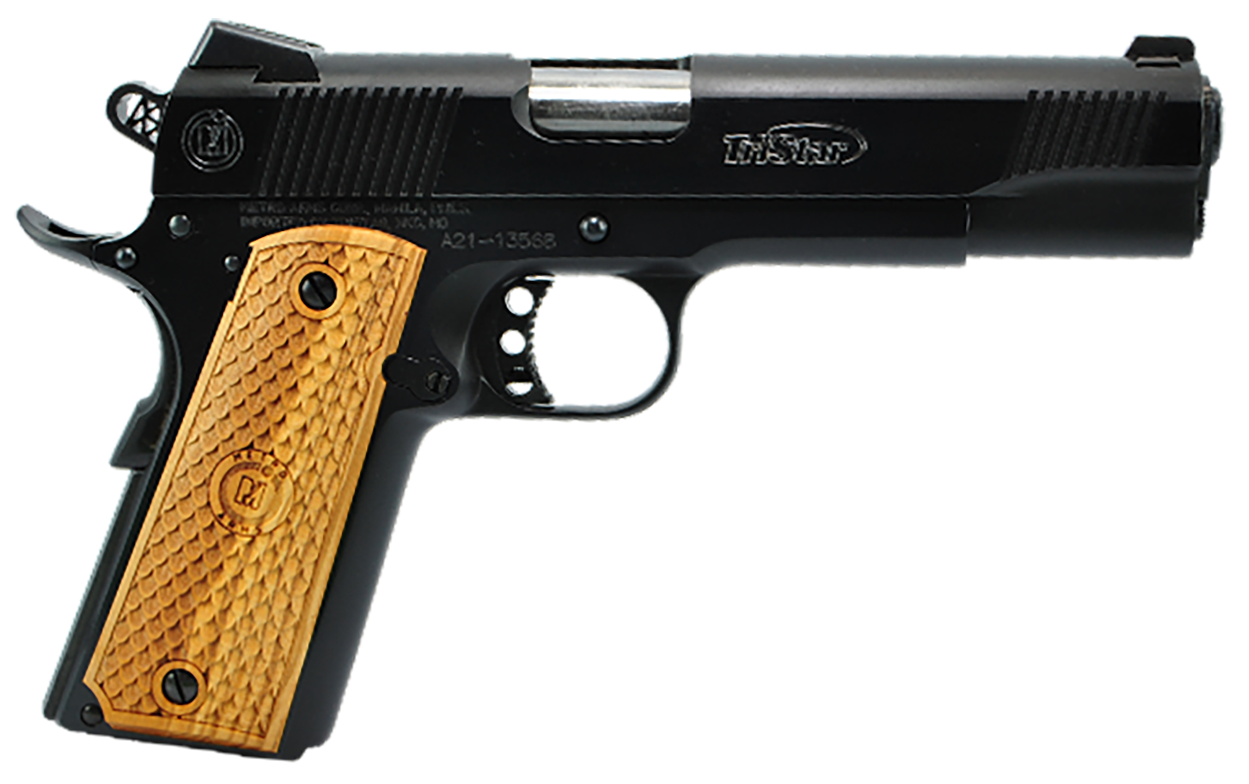 TriStar 85610 American Classic II 1911 45 ACP 8+1, 5" Stainless Steel Barrel, Blued Serrated Steel Slide, Blued Steel Frame w/Beavertail, Wood Grip