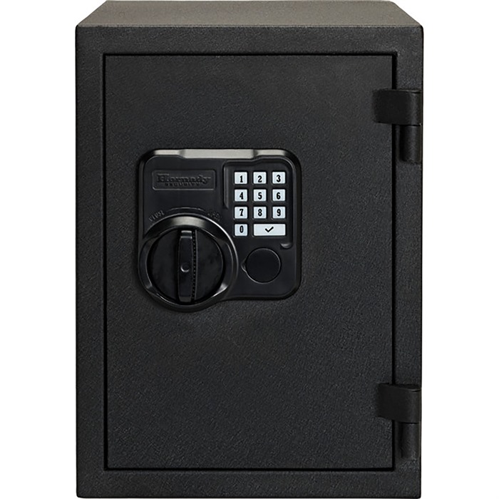 Hornady 95407 Fireproof Safe  Keypad Key Entry Black Powder Coat Black Holds 2 Handguns Steel