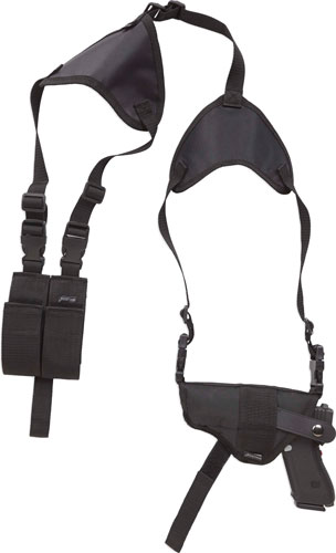 Bulldog WSHD3 Deluxe Shoulder Harness Black Nylon Harness Fits S&W M&P Compact/Taurus Millennium/2.50-3.75" Barrel Ambidextrous