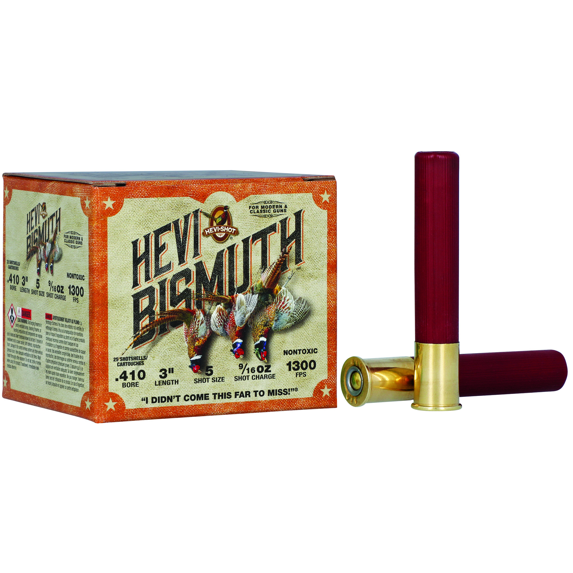 HEVI-Shot HS19715 HEVI-Bismuth Upland 410Gauge 3" 9/16oz Bismuth 5Shot 25 Rounds