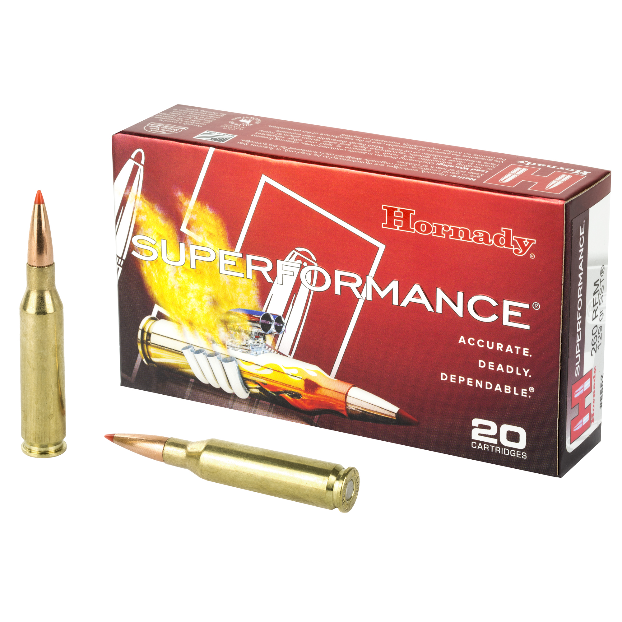 Hornady Superformance Rifle Ammo 260 Rem. 129 gr. SST 20 rd.