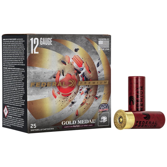 Federal Gold Medal Paper 12 Gauge 1 1/8oz 8 Shot 25 Rounds