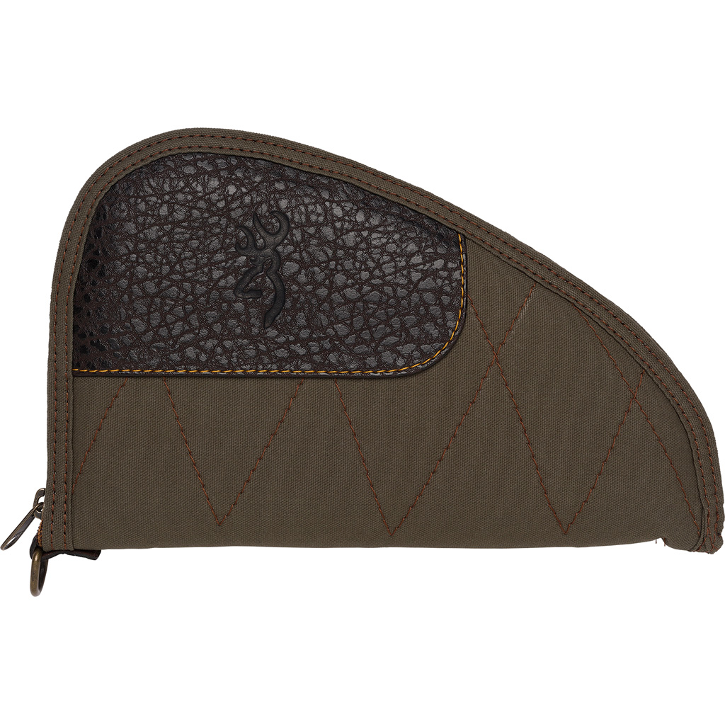 Browning 1435048411 Laredo Pistol Rug 11" Long Olive w/ Brown Accents Canvas/Leather Holds Handgun