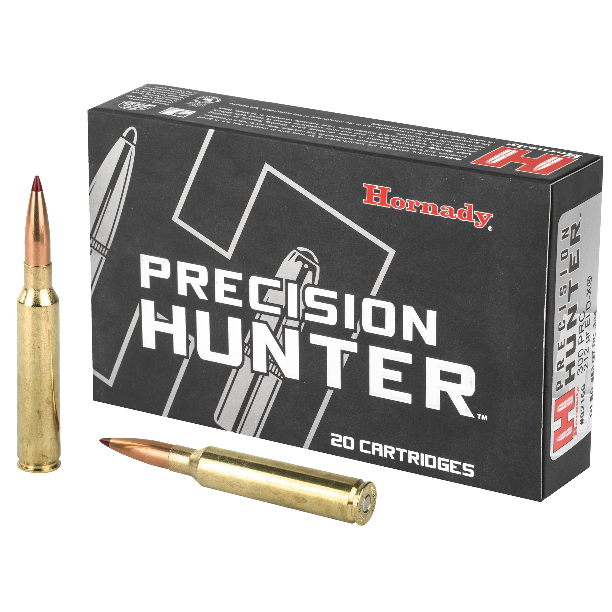 Hornady Precision Hunter, 300 PRC, Low Drag eXpanding, 212 Grain, 20 Rounds - 82166 - 090255821666