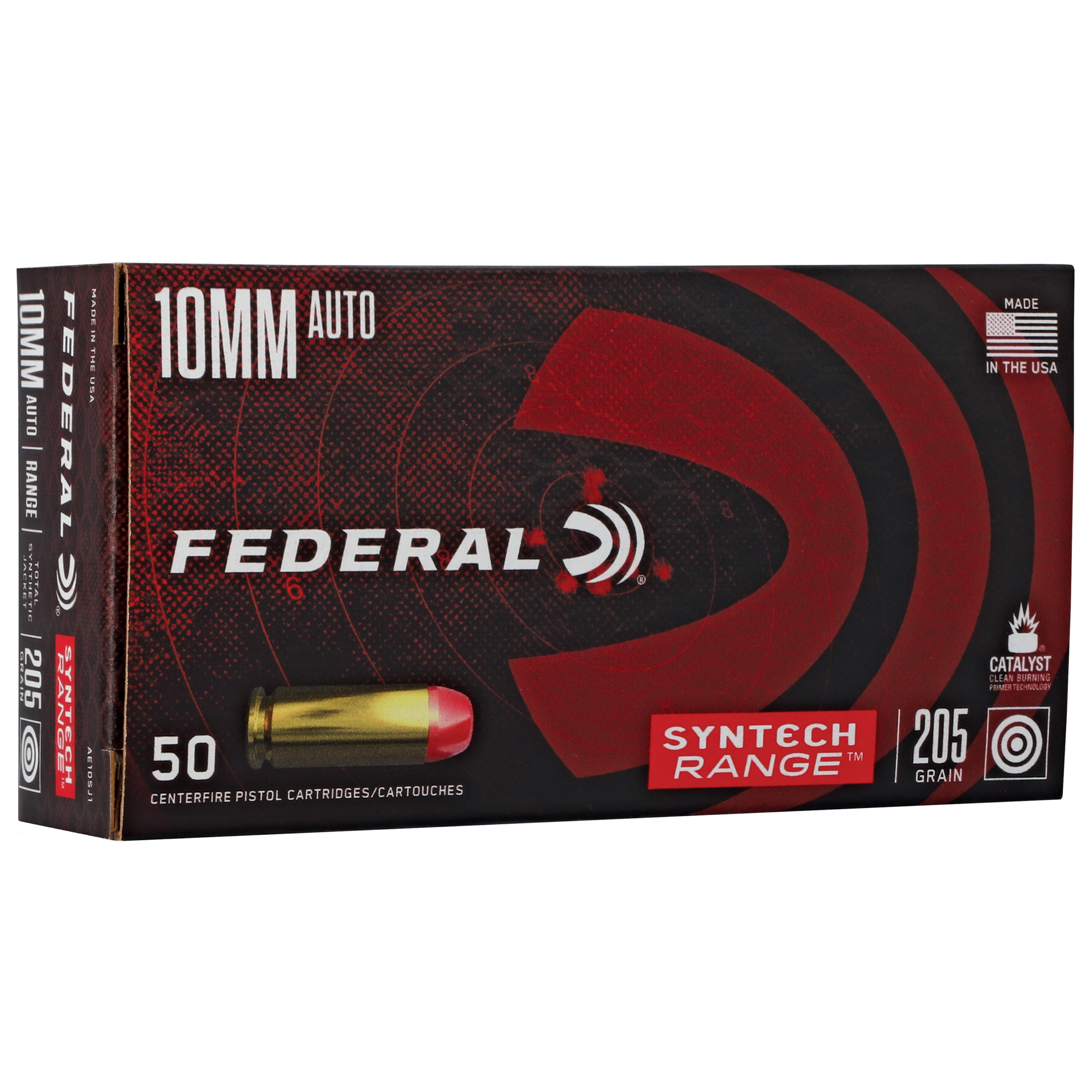 Federal Syntech Range 10mm Total Synthetic Jacket 205 Grain 50 Rounds