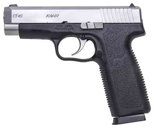 Kahr Arms CT4543 CT45  45 ACP 7+1 4" Stainless Steel Barrel, Matte Serrated Stainless Steel Slide, Black Polymer Frame, Black Textured Polymer Grip,
