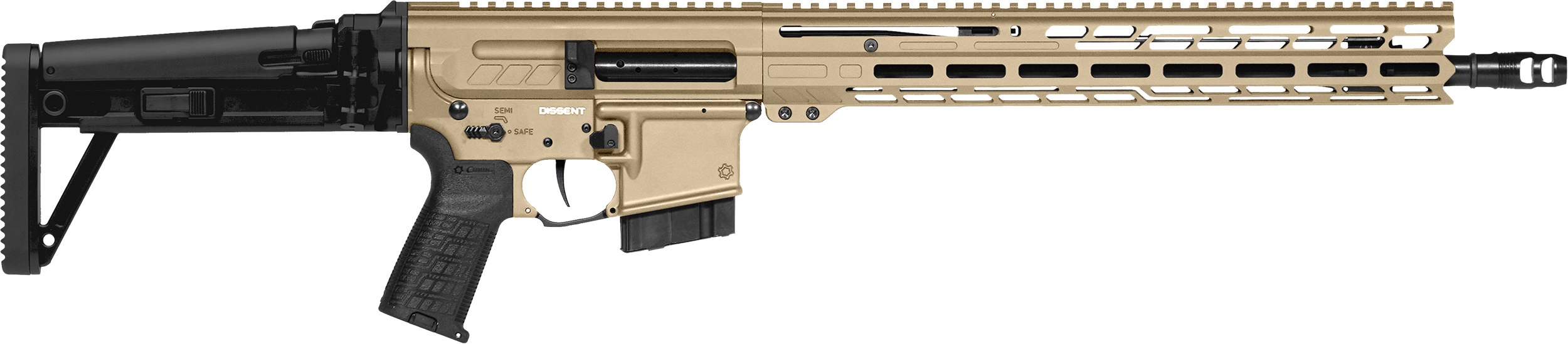 CMMG Dissent MK4 6mm ARC 16.10" 10+1 Coyote Tan Side Folding Stock