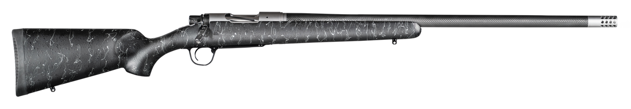 Christensen Arms CA10299H14211 Ridgeline  6.5 Creedmoor 4+1 24" Carbon Fiber/Threaded Barrel, Tungsten Gray Cerakote, Black with Gray Webbing Stock
