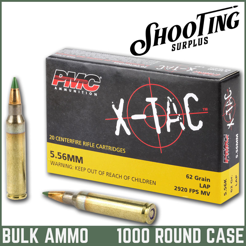 *FREE SHIPPING* PMC X-TAC 5.56 NATO 62 Grain LAP M855 - CASE \ 1000 Rounds